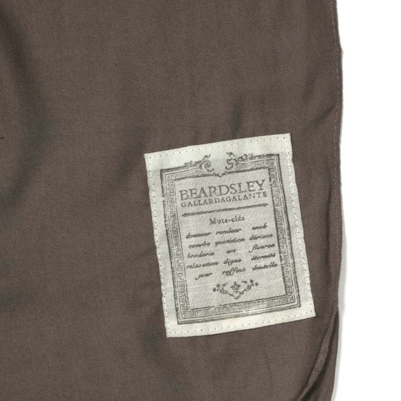 BEARDSLEY Brown Tufted Knit Solid Contrast Boho Gypsy Neck Scarf 78" x 26 1/2" - Picture 3 of 3